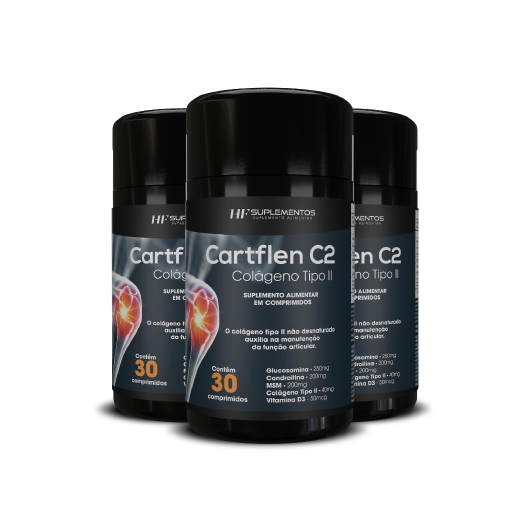 3X CARTFLEN C2 COLAGENO TIPO II 30COMP HF SUPLEMENTOS
