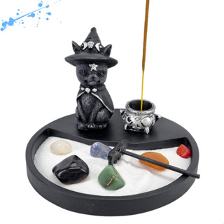 Jardim Zen Japonês Redondo Gato Bruxo + Caldeirão Céu Prata em Oferta na Shopee