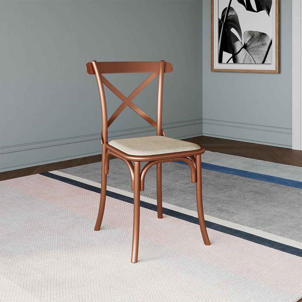 Cadeira Katrina Cobre Assento Corano Bege Bege em Oferta na Shopee