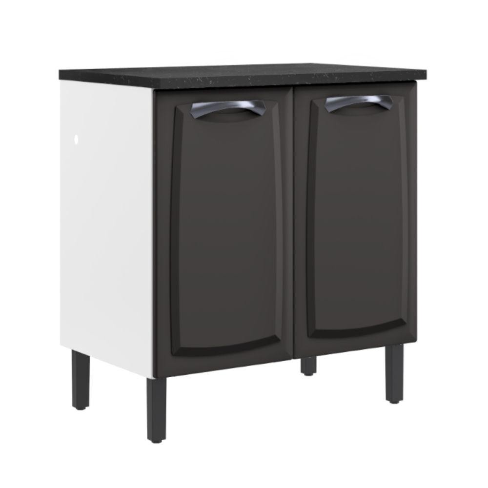 Balcão de Cozinha Itatiaia Aço 2 Portas New Premium Grafite/Branco em Oferta na Shopee
