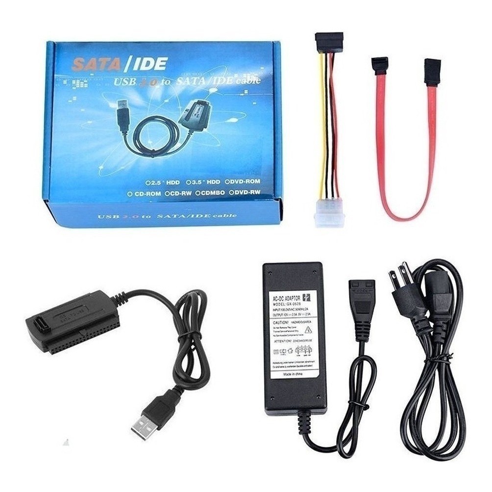 Adaptador Usb 2.0 = Hd Sata E Ide Para Desktop Pc Notebook em Oferta na Shopee