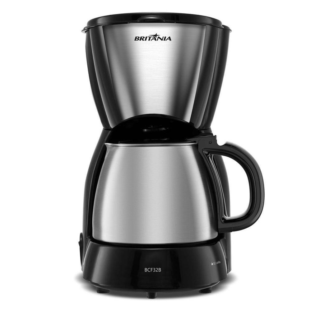Cafeteira Britânia 32 Cafezinhos 1,2L Jarra Em Inox 110V