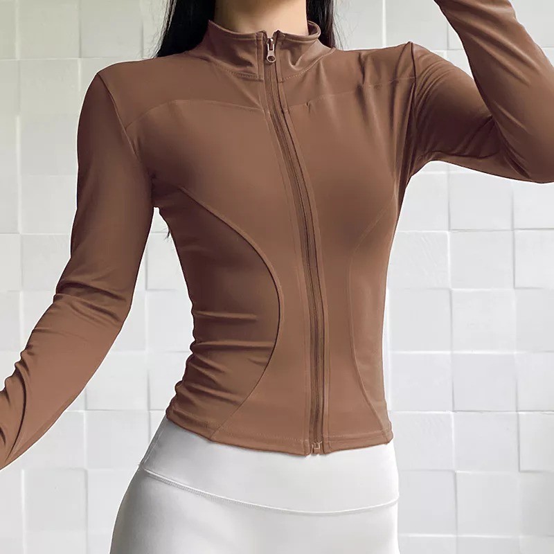 Jaqueta Blusa Esportiva Manga Longa Moda Feminina Casaco Academia, Caminhada Dia a Dia Pas...
