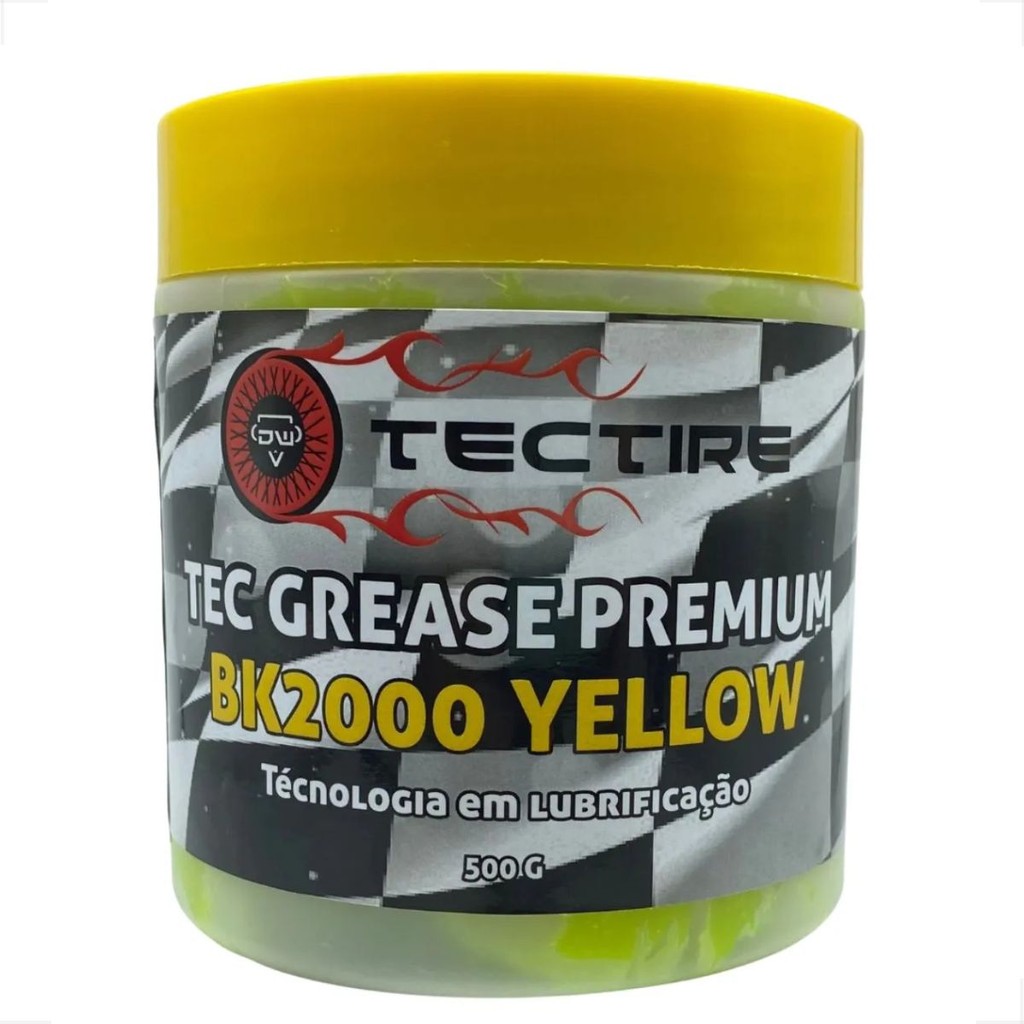 Graxa Tectire Premium Amarela Bk2000 500g Bicicleta Caixas Cubo Rolamentos Esferas Alta Temperatura