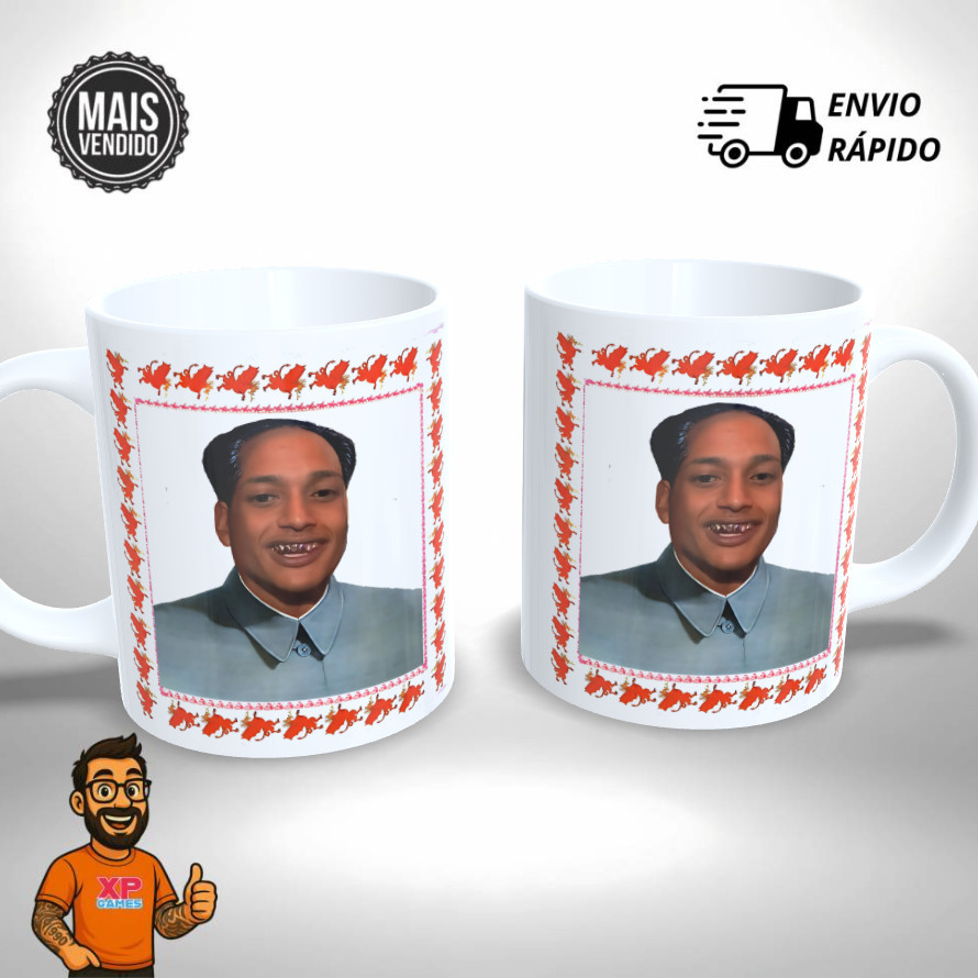 Caneca Personalizada Oruam Tse Tung Bolsonaro Meme Social Credit Batle Presente