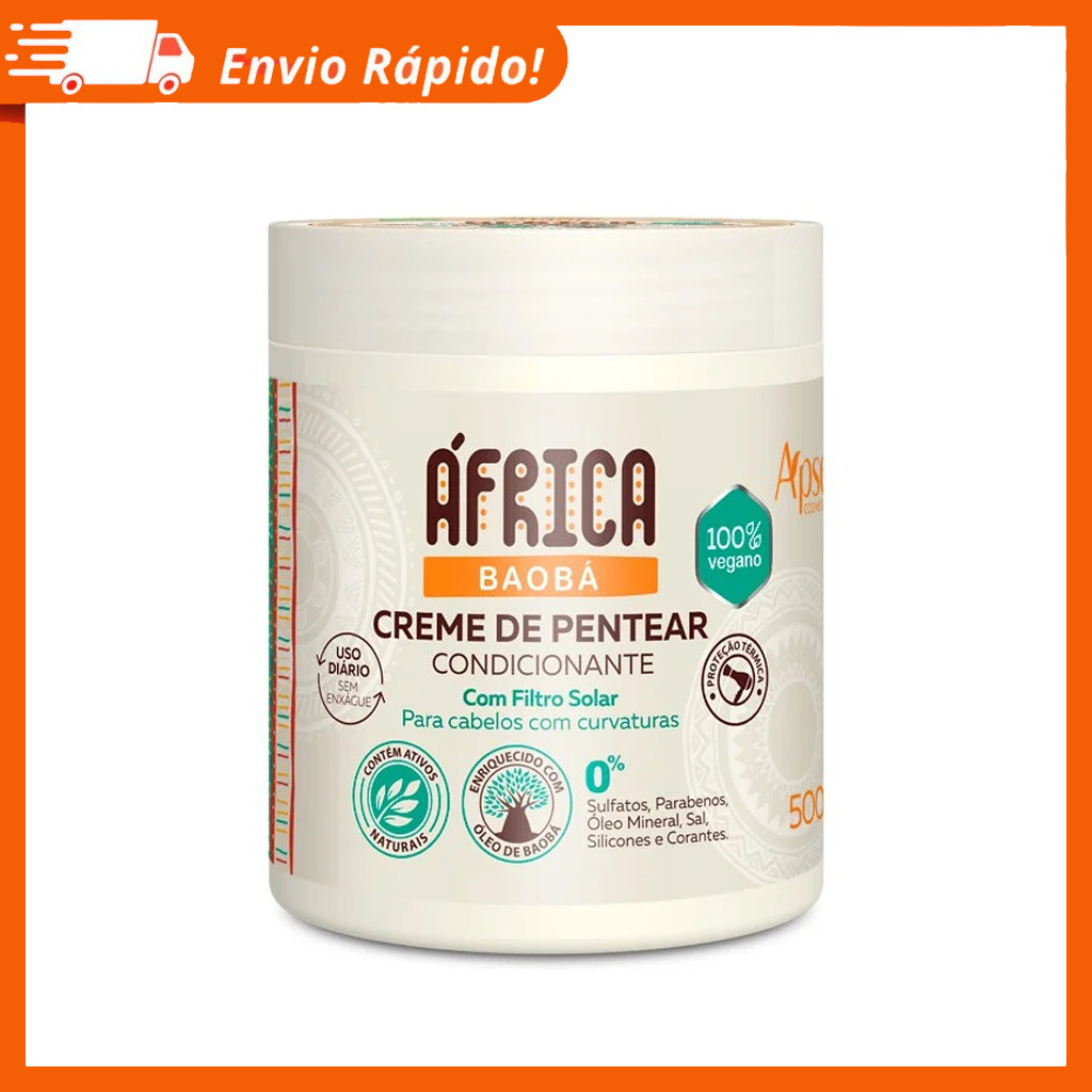 APSE Creme de Pentear África Baobá 500g - Ação Condicionante - Apice em Oferta na Shopee