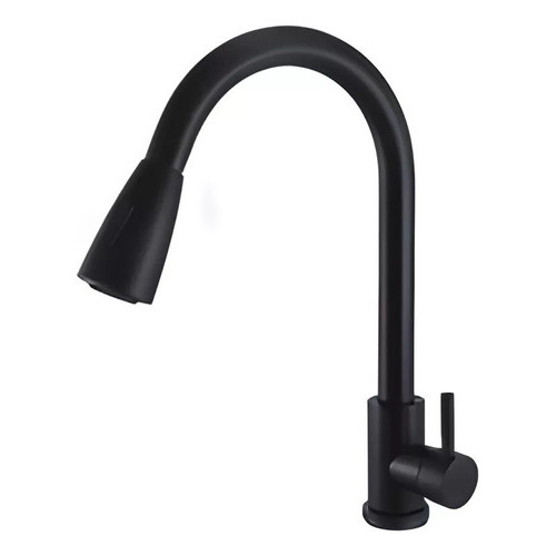 Torneira Gourmet Cozinha Extensor Preta Ou Inox Monocomando Fosco Preto