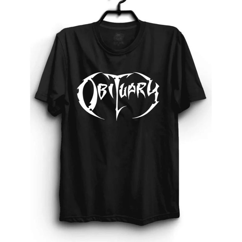 Camiseta T-shirt Algodão 30.1 Masculina Obituary Camisa 100% Algodão Banda Death Metal Rock Show Tumblr Fã Clube Blusa C