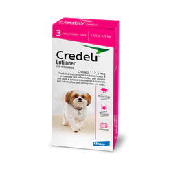 ANTIPULGAS CREDELI 112.5MG CAES 2,5 A 5.5KG KIT 3 COMPRIMIDO