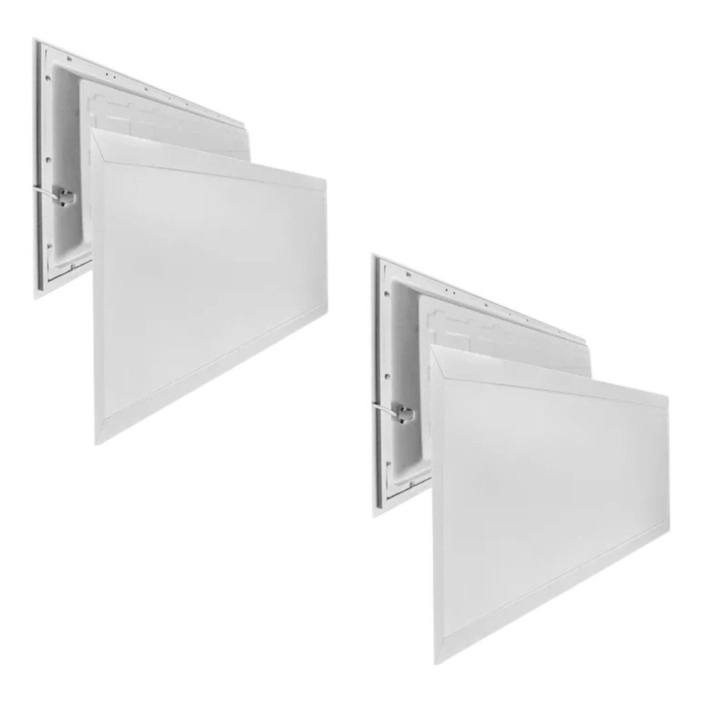 Kit 2 Plafon Painel Led 36w 32x62 Embutir Retangular