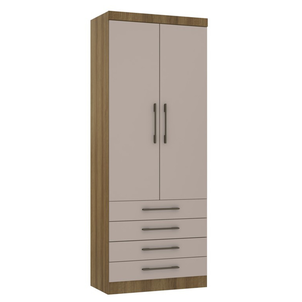 Módulo De Guarda Roupa Eucamoveis Paris 2 Portas 4 Gavetas