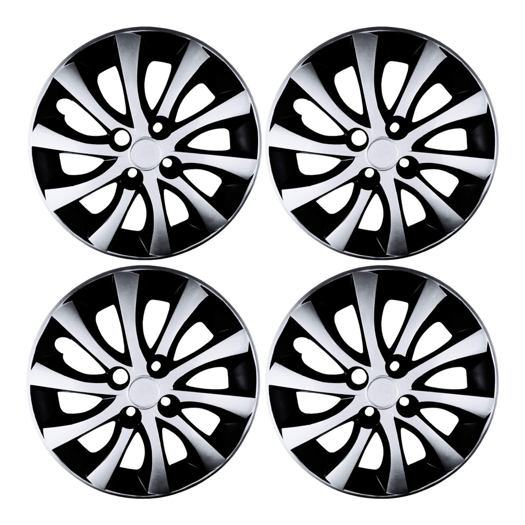 Calota Aro 15" Preto/Prata Mod Idea 2014/2016 Jogo c/4 Calotas Grid - 225CP-PBP-E em Oferta na Shopee
