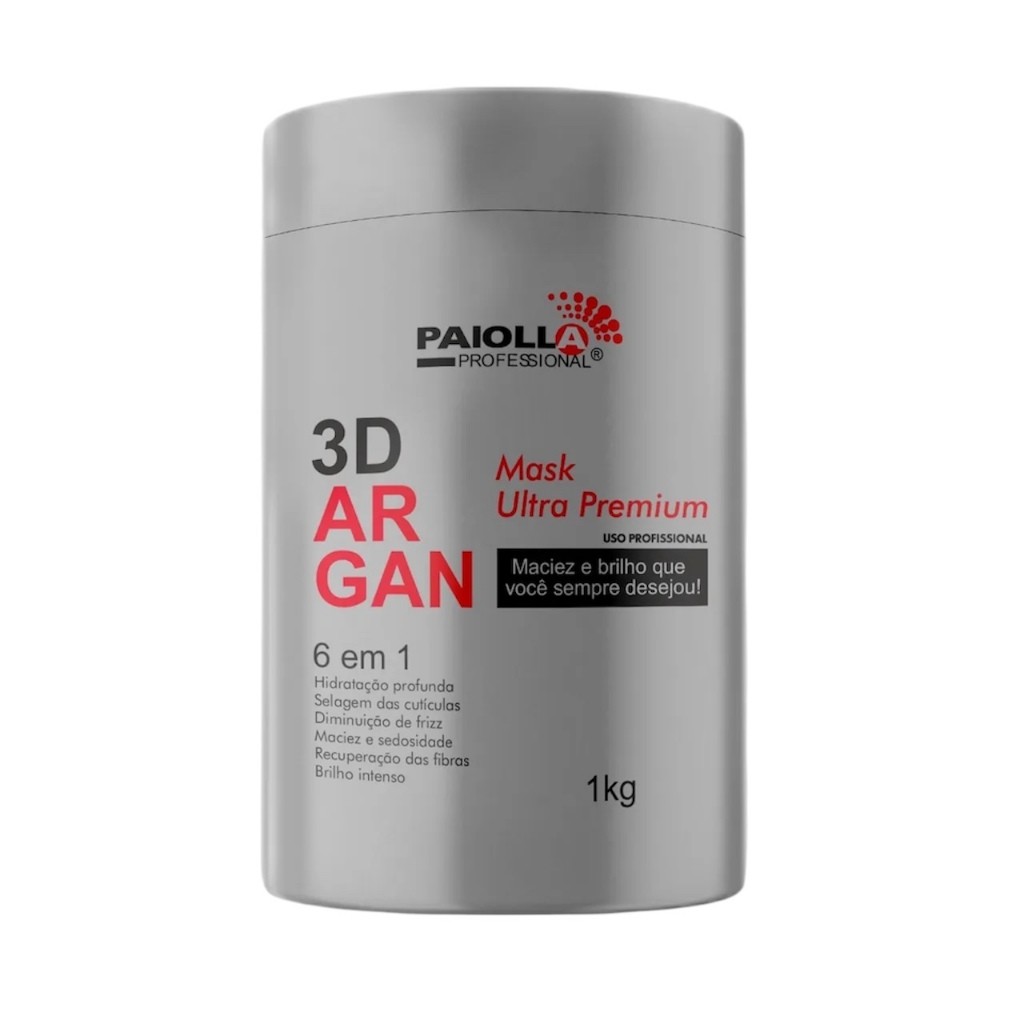 Paiolla Botox Selante Selagem 3D Argan Tratamento Capilar Alisamento Relaxamento 1KG