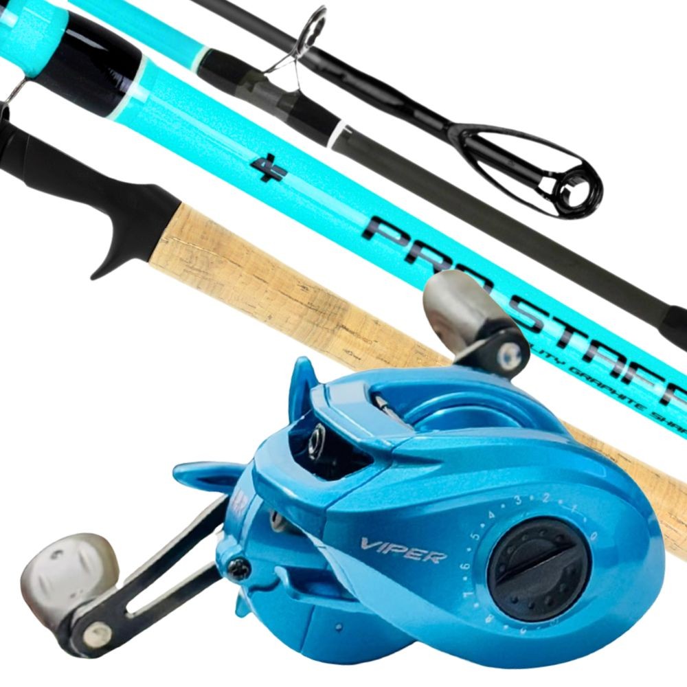 Kit Carretilha Viper Direita Vara Pro Staff Acqua 1,80 17lbs