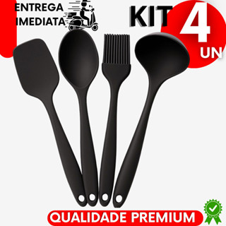 Utensílios de Silicone 4 Peças Não Risca Panela Perfeito Para Preparo de Refeições Cozinha Comum Restaurantes em Oferta na Shopee