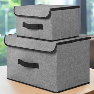 Caixa de Armazenamento de Tecido Não-Dobrável Cinza para Roupas Íntimas, Meias e Cosméticos em Oferta na Shopee