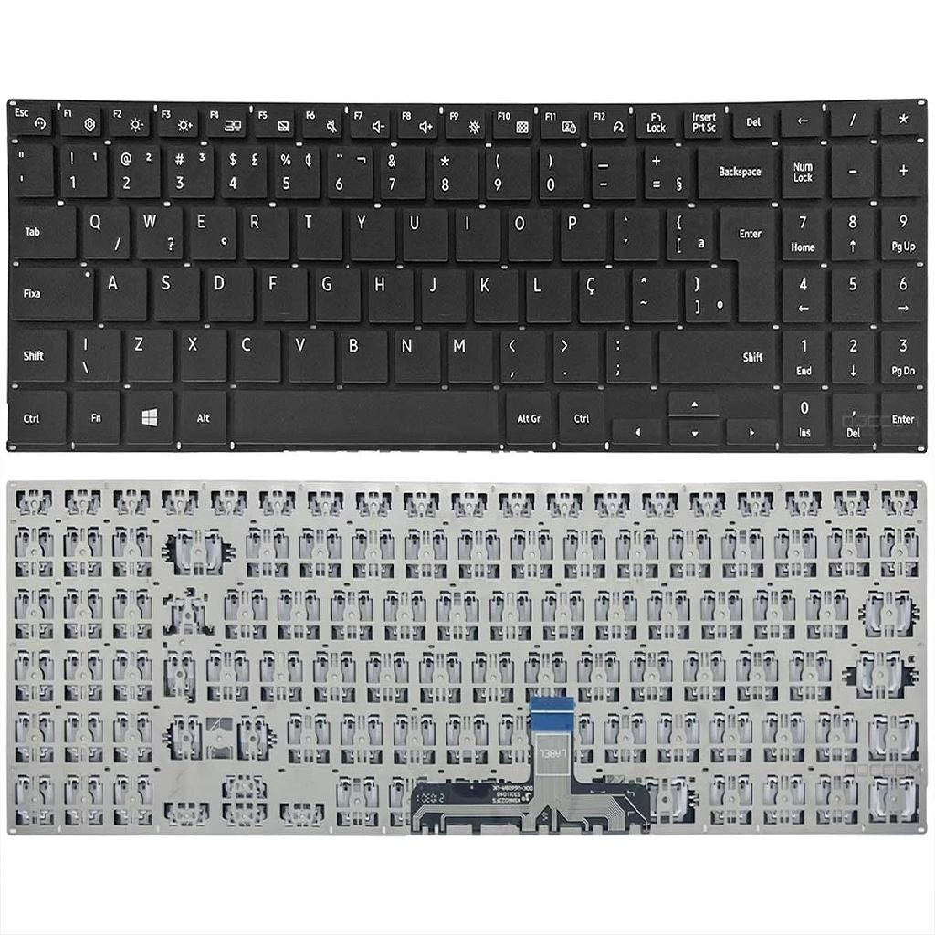 Teclado para Samsung Book NP550XDA-KF1BR, NP550XDA-KF2BR, NP550XDA-KH2BR, NP550XDA-KO1BR, NP550XDA-KS1BR | BR, Preto