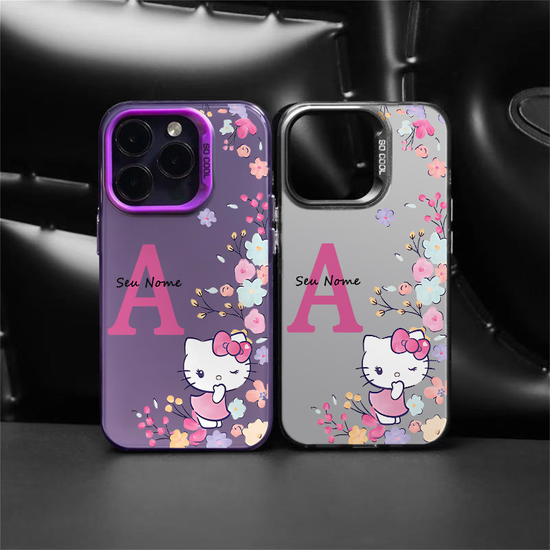 Capinha personalizada fofo hello kitty para iPhone 7+8 11 12 13 15 14 16 Pro Max Xr Xs Max 7+8 Plus capa anti impacto em Oferta na Shopee
