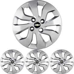JG 4 Calota Onix Aro 14 Prata Metálico com Emblema