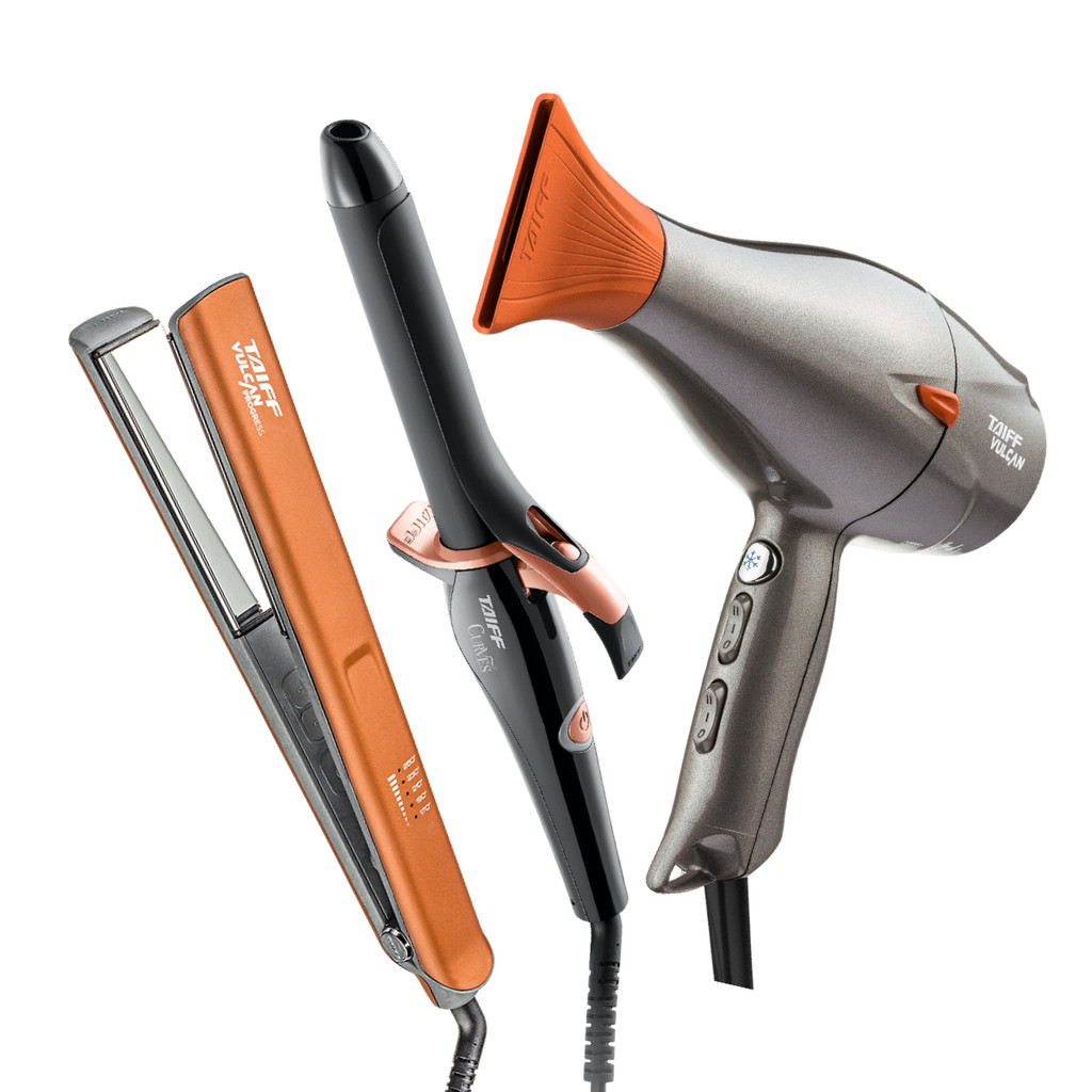 Kit Secador + Chapa + Modelador Ultra Vulcan Salon - Taiff Profissional