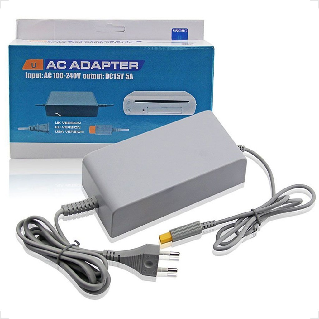 Fonte De Energia Ac Adaptador Bivolt 100/240V Compatível Para Console Nintendo Wii U
