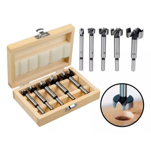Jogo Kit 5 Brocas Fresas Forstner 10-35mm.+6+Makeupnails
