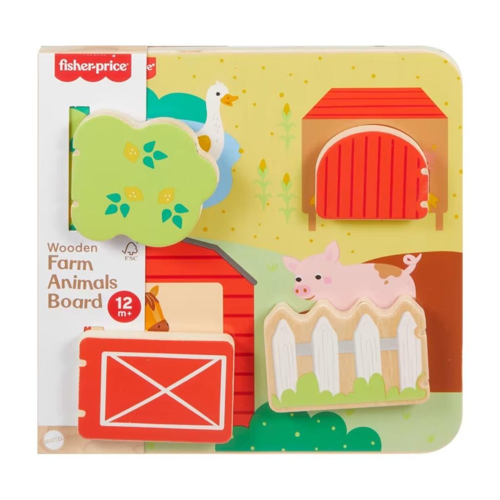 Painel Interativo de Madeira Animaizinhos da Granja Fisher Price - JCY33