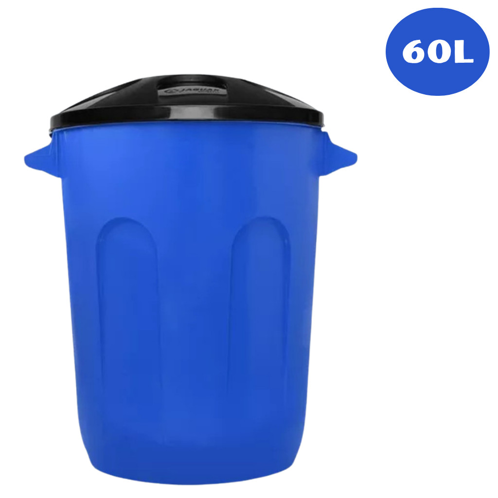 Cesto Fechado Com Tampa Preta - 60 L em Oferta na Shopee