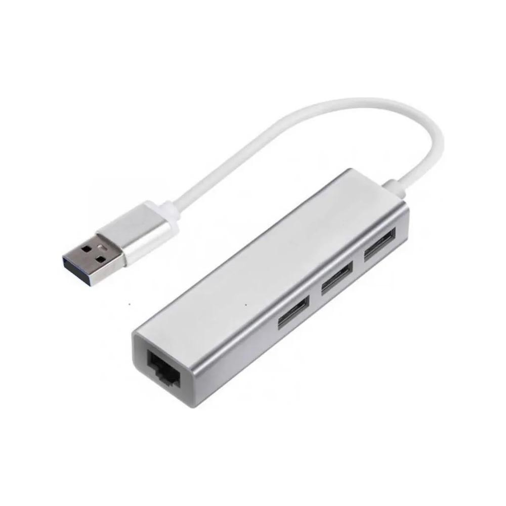 Adaptador De Hub Usb 3 Portas 1 Rede 2.0 Ethernet compativel com Mac e Windows