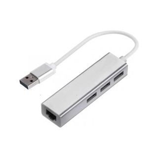 Adaptador De Hub Usb 3 Portas 1 Rede 2.0 Ethernet compativel com Mac e Windows