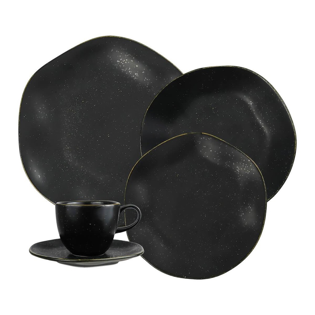 Aparelho de Jantar e Chá 30 Peças Oxford Ryo Volcano em Oferta na Shopee