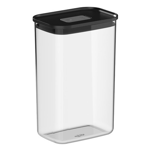 Pote Organizador Hermético Retangular 2,3L Duo Lock Dupla Vedação Empilhável Mantimento Marca Ou