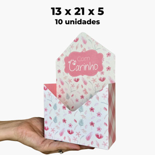Caixa Envelope Média Olga Doce Flor Com Carinho c/10un 13x21x5 em Oferta na Shopee