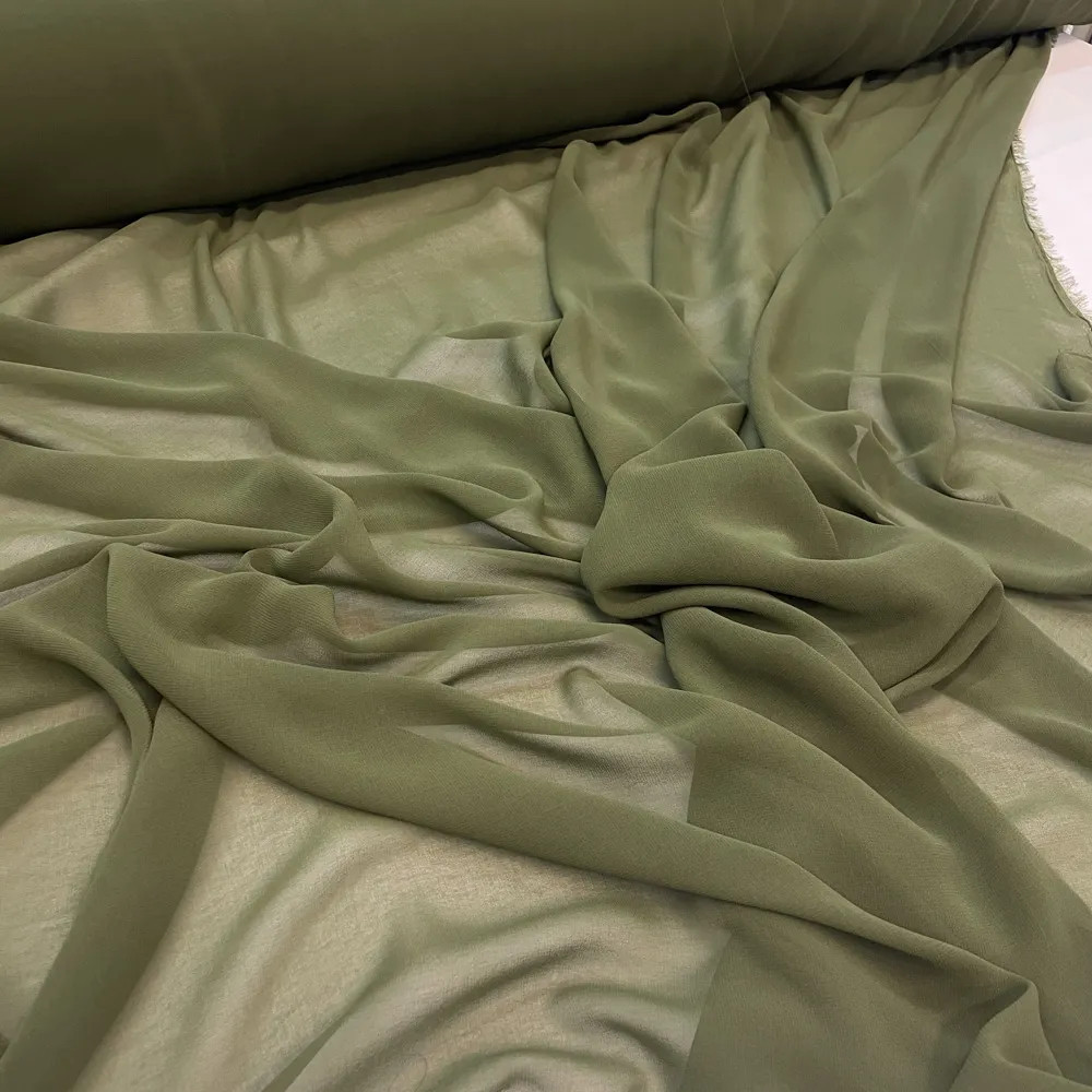 3 Metros Tecido Musseline Toque de Seda - Musseline Chiffon Lisa em Oferta na Shopee