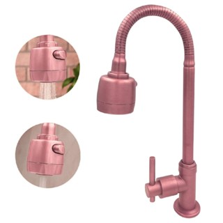 Torneira de Cozinha Rose Gold Gourmet Flexível Bancada Metal em Oferta na Shopee