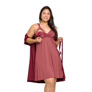 Conjunto Saída de Maternidade Camisola de Amamentação + Robe | 310.811 em Oferta na Shopee