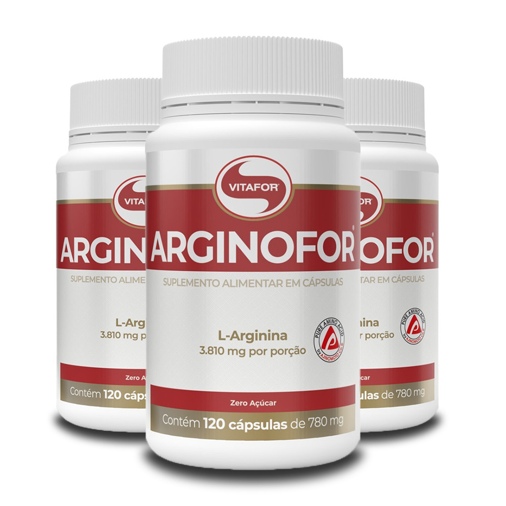 Kit 3 Arginofor Vitafor 120 Cápsulas