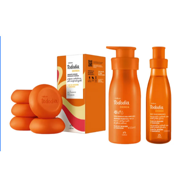Kit Natura Tododia Energia Flor de Gengibre e Tangerina