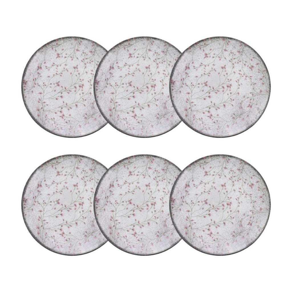 Conjunto 6 Pratos Sobremesa 19cm Porcelana Floralis Tramontina em Oferta na Shopee