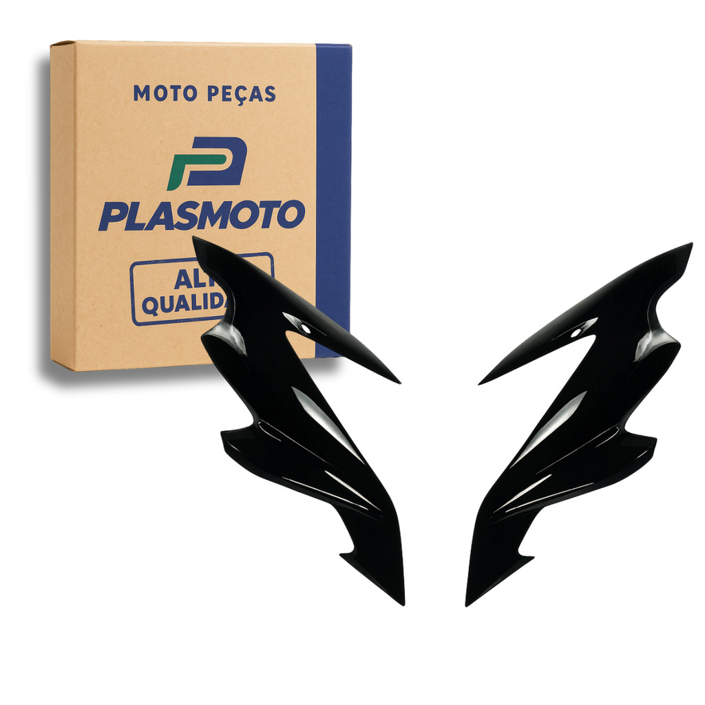 CARENAGEM LATERAL FAROL BROS 160 2022 DIANTE PRETO