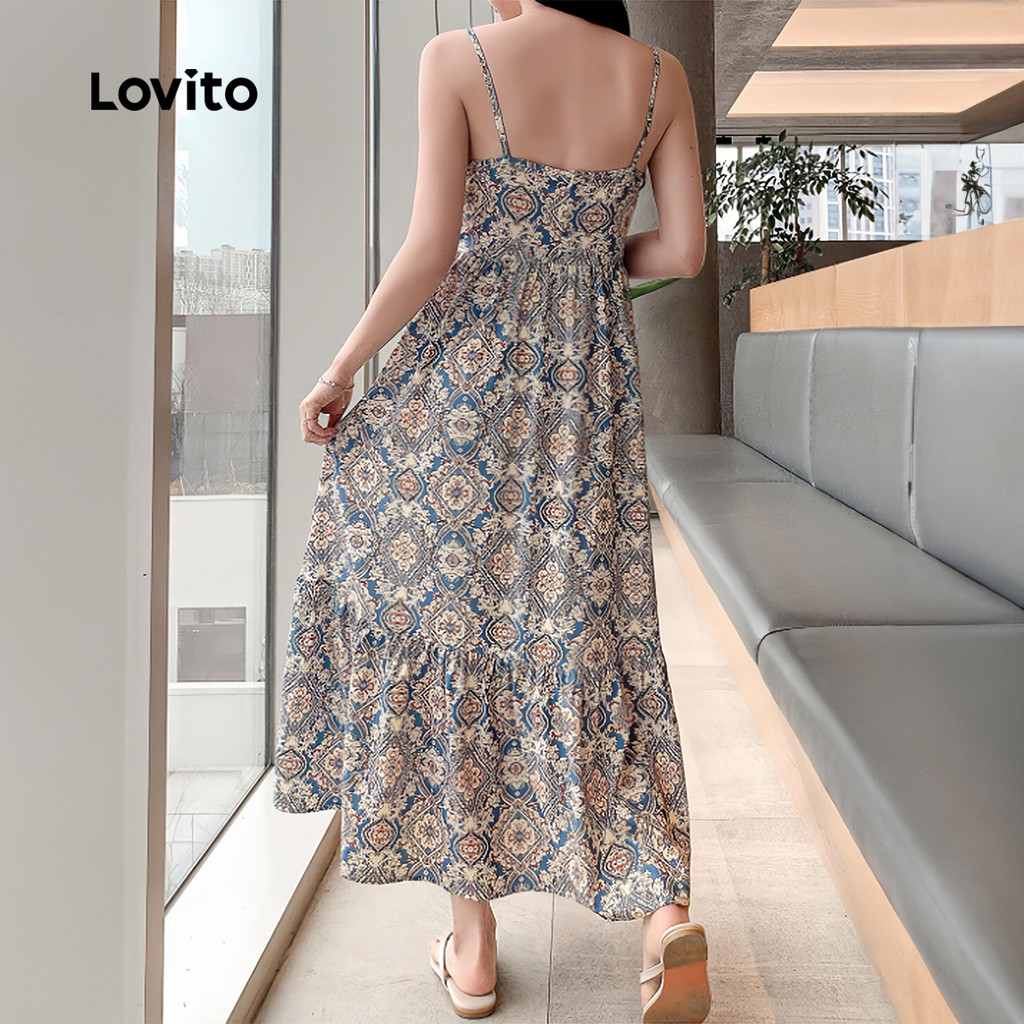 Detalhes do (New) Lovito Vestido Elegante de Estilo Nacional Primavera/verão para mulheres L150ED258