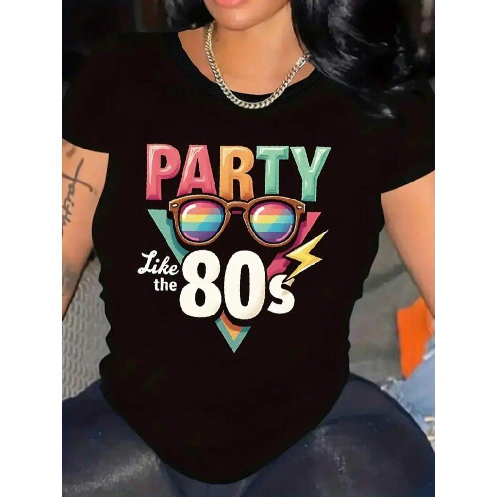 Camisa Unissex  Tshirt 30.1  Blusa Feminina T Shirt Estampada Retrô Anos 80 100% Algodão Minimalista Casual Premi