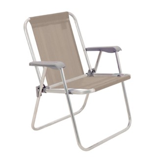 Cadeira de Praia Tramontina Samoa Alta Camurça em Alumínio em Oferta na Shopee