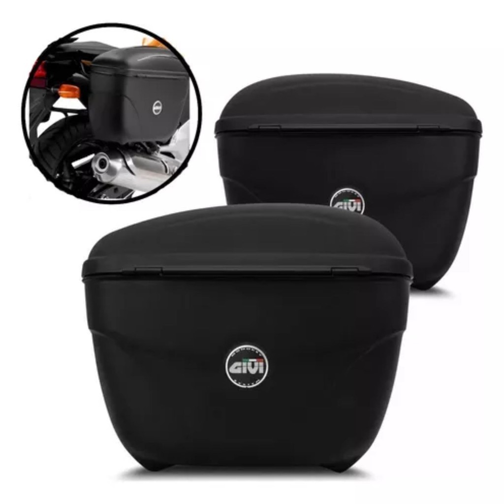 BAU PARA MOTO LATERAL MALA GIVI DE 21 Litros E21 E 21 E-21