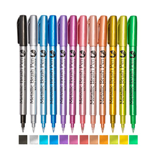 12 Cores Marcadores Metálicos Canetas Para Papel Preto , Vidro , Pintura Em Rocha , Papelaria Estudantes Do Álbum De Recortes DIY em Oferta na Shopee