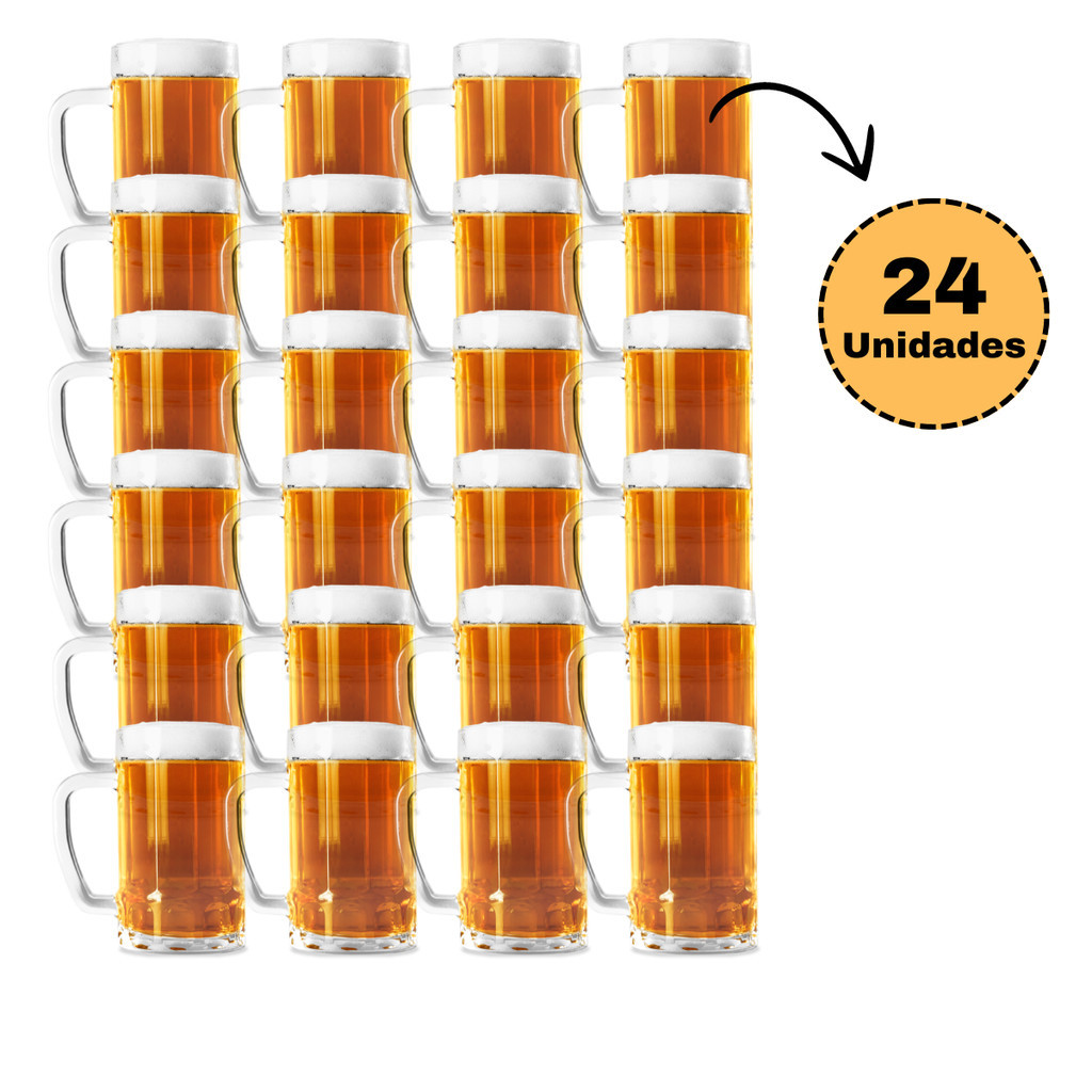 Kit 24 Caneca de Chopp e Cerveja Vidro em Oferta na Shopee