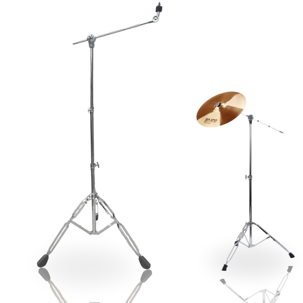 Estante Pedestal Girafa Para Prato de Bateria Apoio Cromado