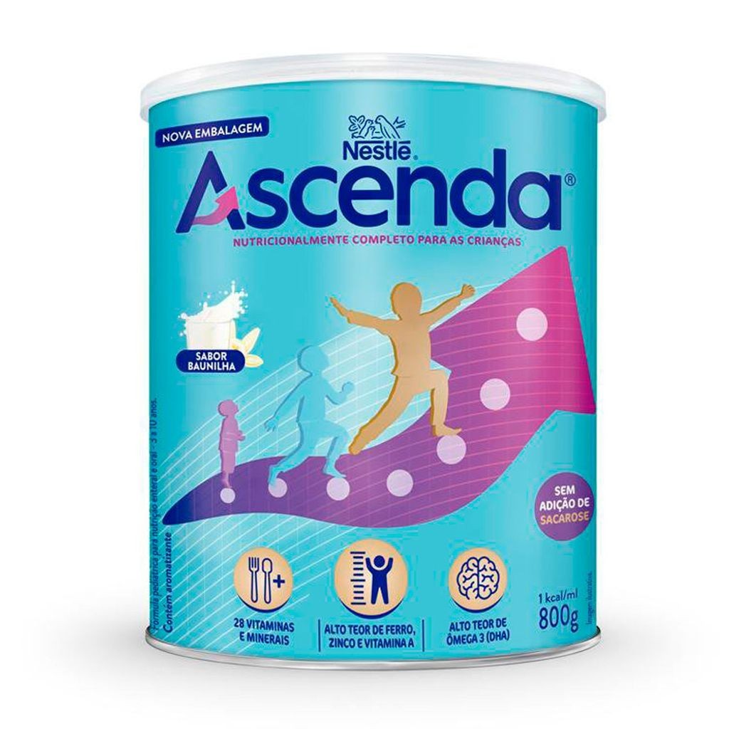 Suplemento Alimentar Nestlé Ascenda Baunilha 800g em Oferta na Shopee