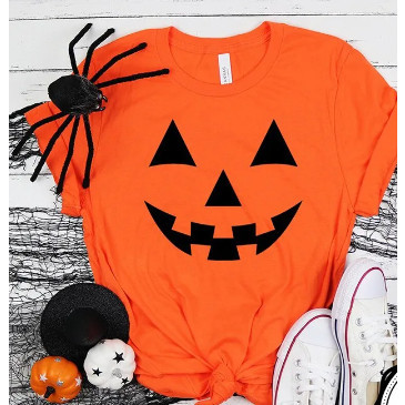 Camiseta Camisa Blusa Camiseta Abobora halloween Novo! plus size traje plus Size Roupa Bts kpop