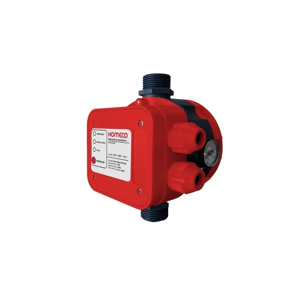 Pressostato Com Manômetro PS1100M Komeco - Home & Living